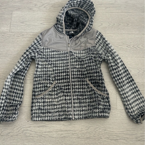 The North Face Other - The North Face Girl’s Fleece Hoodie Diamond Print Size L